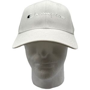 Champion Hat Adjustable White Embroidery Logo‎ Twill Cap New Strapback OSFM